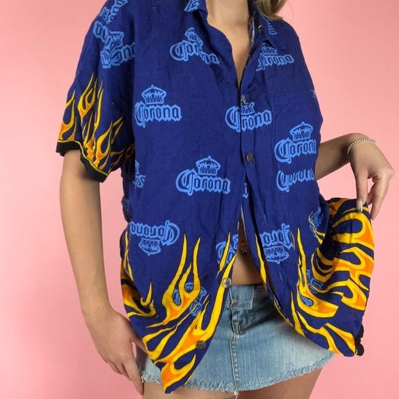 ❌SOLD❌ Corona Beer Beach Button Shirt - Picture 4 of 5